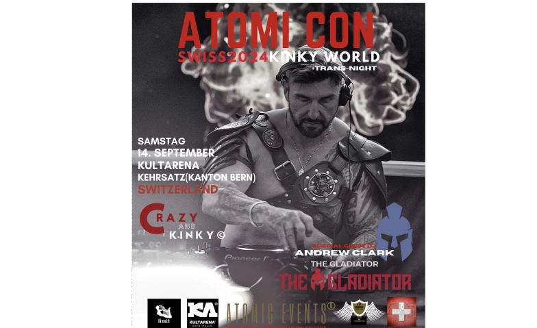 Event-Image for 'ATOMI CON🔵SWISS 2024🔵 DJ ANDREW CLARK🔵FETISH CONVENTION'