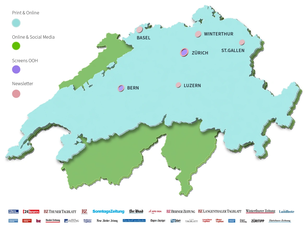 Medienkarte reduziert Logos Karte