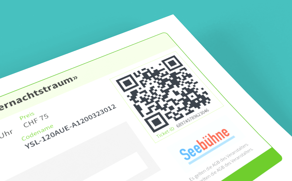 Ticket Feature Code Codes on tickets | added value for your guests & your events