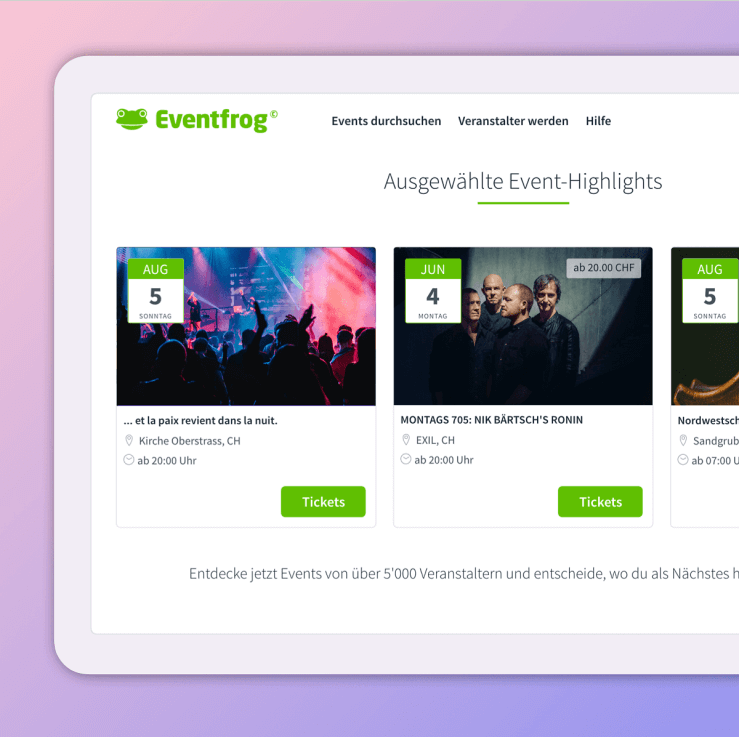 Eventfrog Web Highlight