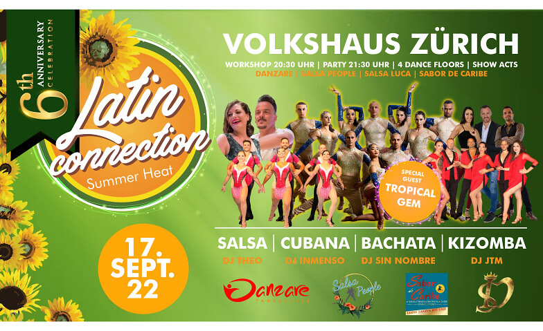Latin Connection - Summer Heat with Tropical Gem Volkshaus Zürich, Stauffacherstrasse 60, 8004 Zürich Tickets