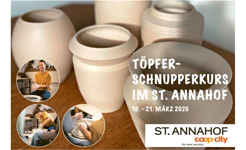 2-st&uuml;ndiger T&ouml;pfer-Schnupperkurs im Coop City St. Annahof Tickets