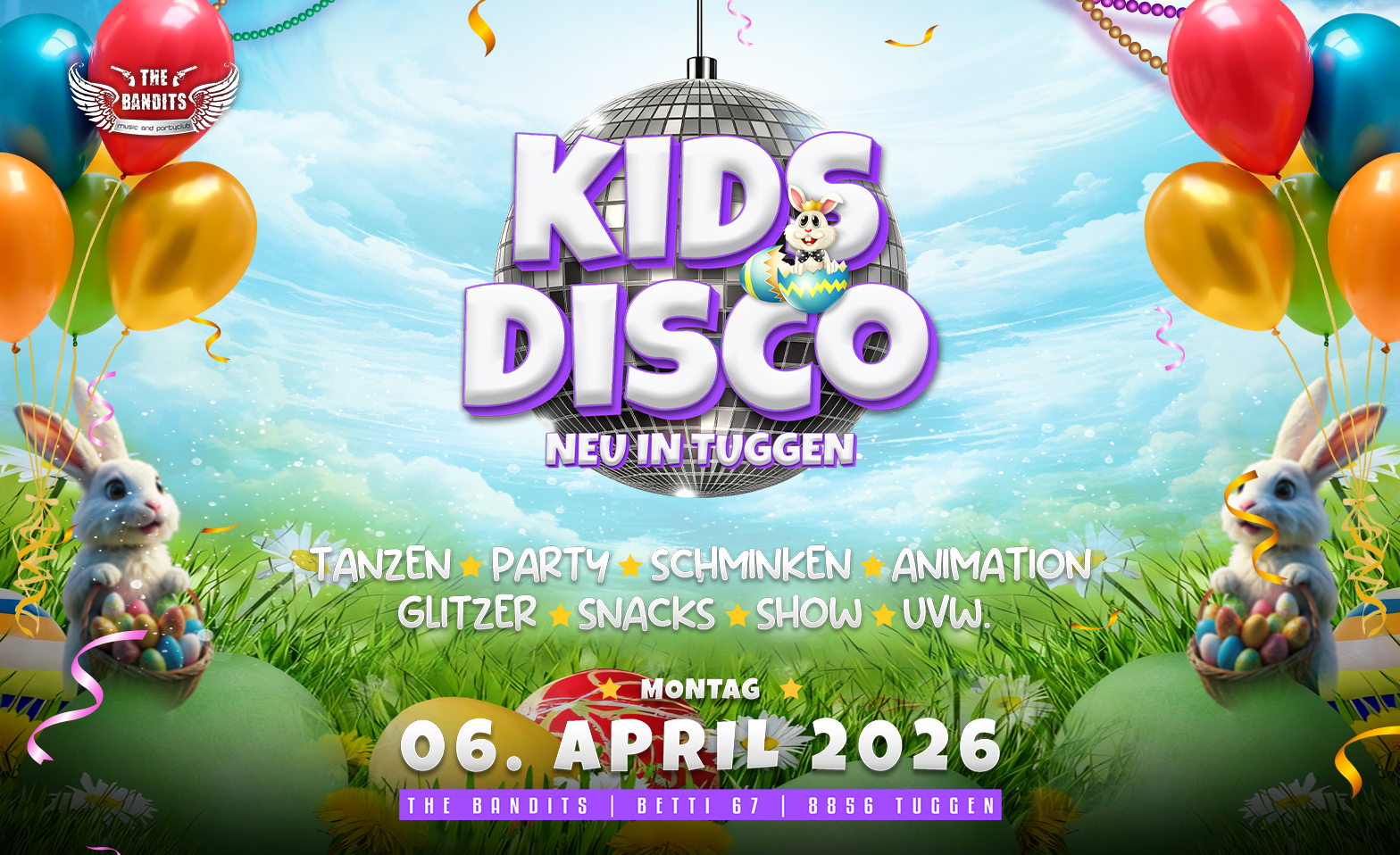 KIDS PARTY - OSTER EDITION @ THE BANDITS, TUGGEN The Bandits, Tuggen Tickets