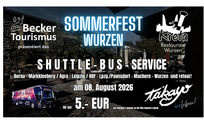 Shuttle Bus Service zum Sommerfest Wurzen Tickets