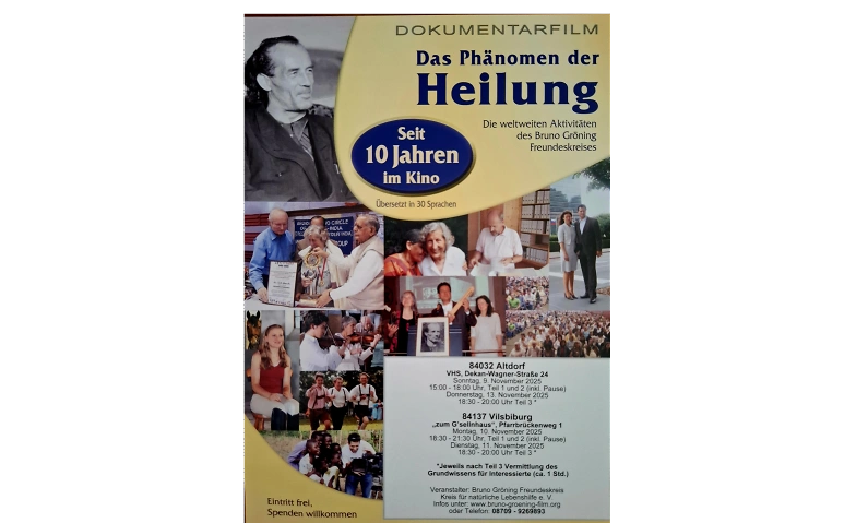 Altdorf. Dokumentarfilm: Das Ph&auml;nomen der Heilung Billets