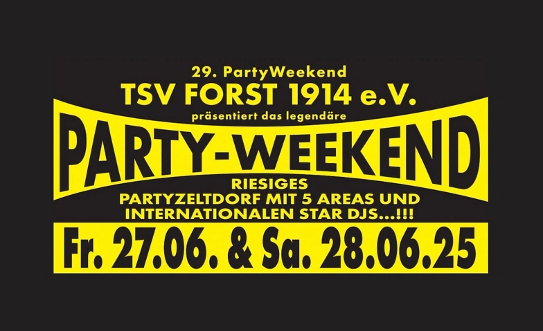 Samstag Party-Weekend 2025 Billets