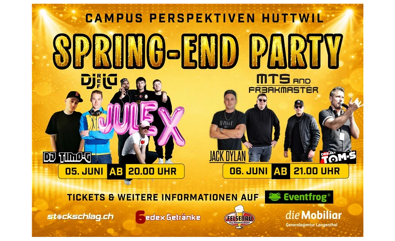 Jule X Konzert / Spring-End Party Huttwil / 5. Juni 2026 Tickets