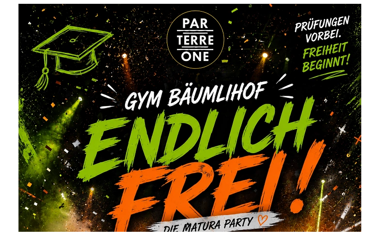 GYM B&Auml;UMLIHOF &ndash; ENDLICH FREI! ParterreOne Music, Basel Tickets
