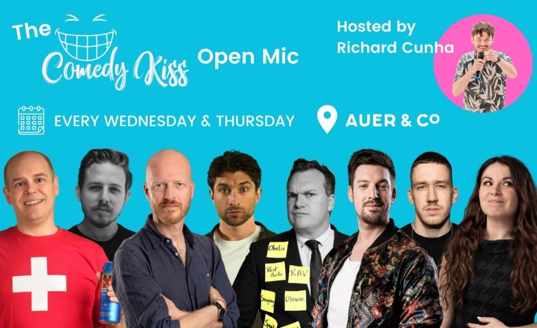Comedy Kiss - Wednesday Open Mic Comedy Auer&Co., Sihlquai 131, 8005 Zürich Tickets