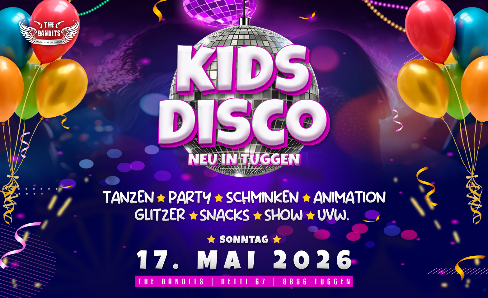 KIDS PARTY @ THE BANDITS, TUGGEN The Bandits, Tuggen Tickets