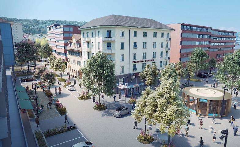 Er&ouml;ffnung Begegnungszone Bereich Bahnhof Schlieren Billets