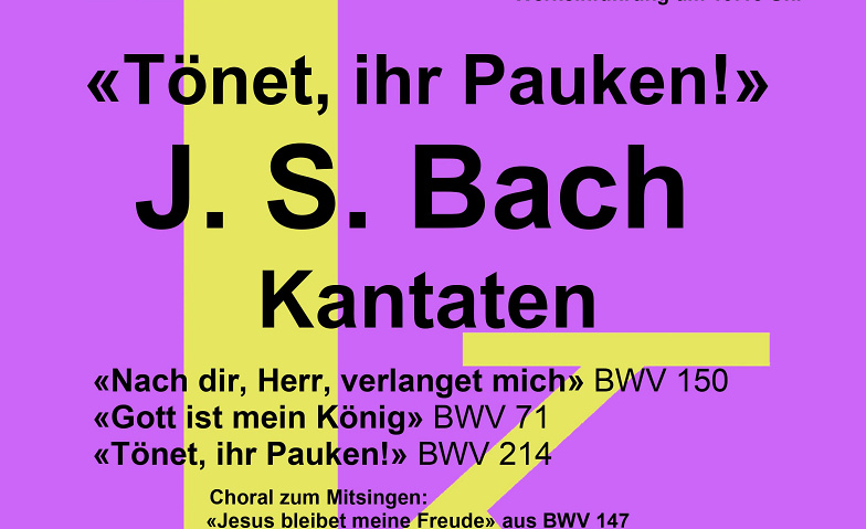 Abendmusik: "Tönet, ihr Pauken!" - J. S. Bach - Kantaten Berner Münster, Münsterplatz 1, 3011 Bern Tickets