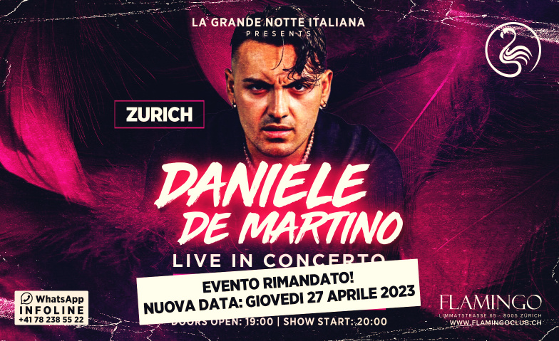 Daniele De Martino Live in Concerto at Flamingo Zurigo Flamingo Club Zürich, Limmatstrasse 65, 8005 Zürich Tickets