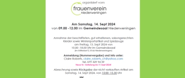 Event-Image for 'KinderKleiderBörse vom Frauenverein Niederweningen'