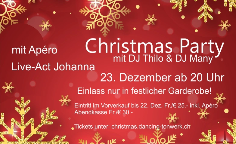 Christmas Party Dancing Tonwerk, Rheinweg 6, 8200 Schaffhausen Tickets