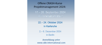 Organisateur de Präsenz-Seminar Projektmanagement Karlsruhe 22.-24.10.2024