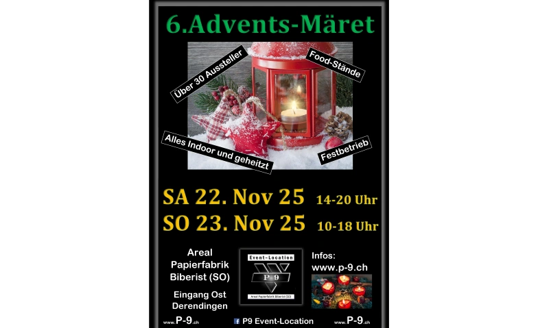 6. Advents-Märet Biberist SAMSTAG P9 Event-Location (Official), Biberist Tickets