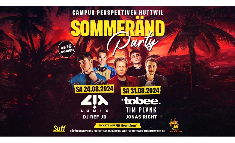 SOMMER&Auml;ND PARTY 2024 HUTTWIL ${singleEventLocation} Tickets