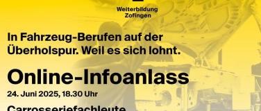 Event-Image for 'Infoanlass-Online: Carosseriefachleute - Lackiererei'