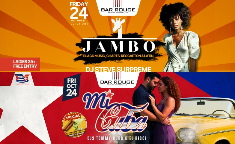 JAMBO Night x Mi Cuba Bar Rouge - Rooftop Bar & Club, Messeplatz 10, 4058 Basel Billets