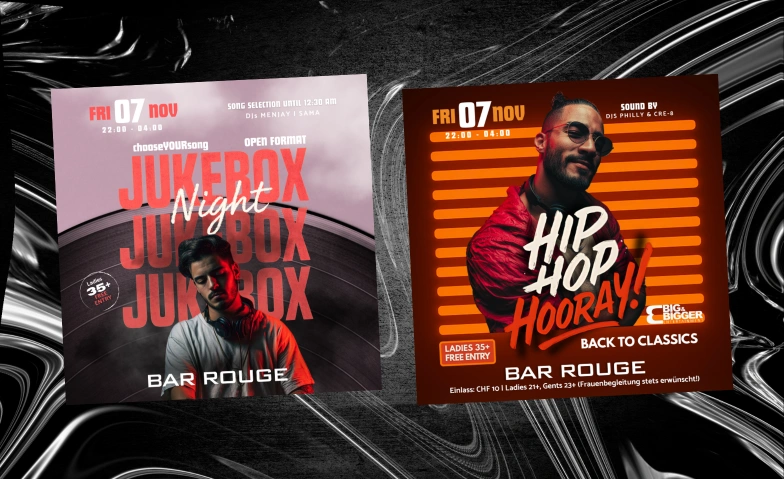 JUKEBOX x HipHop Hooray Bar Rouge - Rooftop Bar & Club, Messeplatz 10, 4058 Basel Tickets