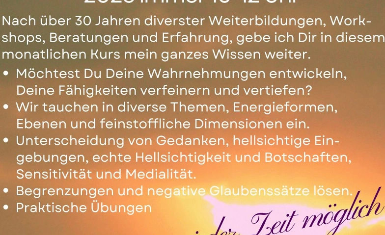 Event-Image for 'Spiritueller Entwicklungskurs - Einstieg jeder Zeit m&ouml;glich'