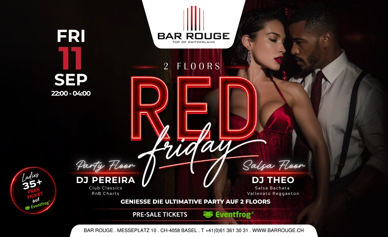 RED FRIDAY Bar Rouge - Rooftop Bar & Club, Basel Tickets