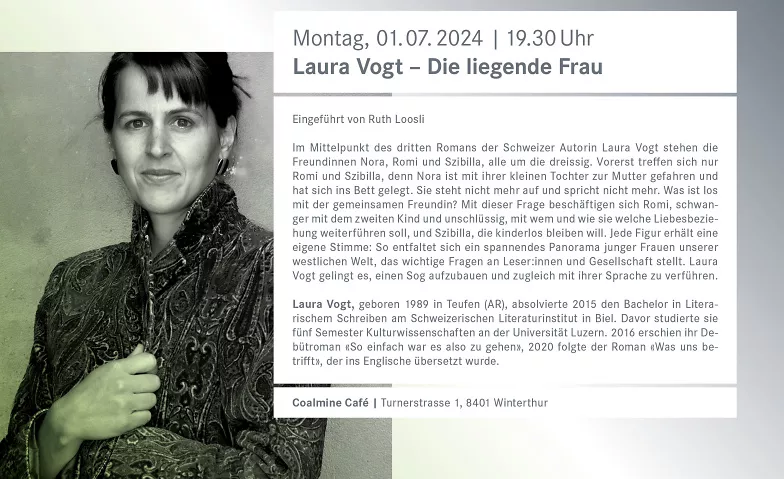 Laura Vogt - Die liegende Frau CoalMine, Turnerstrasse 1, 8400 Winterthour Billets
