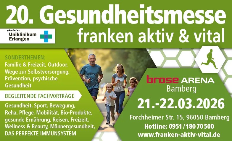 20. Gesundheitsmesse Franken aktiv &amp; vital Bamberg Billets