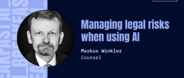 Event-Image for 'Managing Legal Risk When Using AI: Markus Winkler'