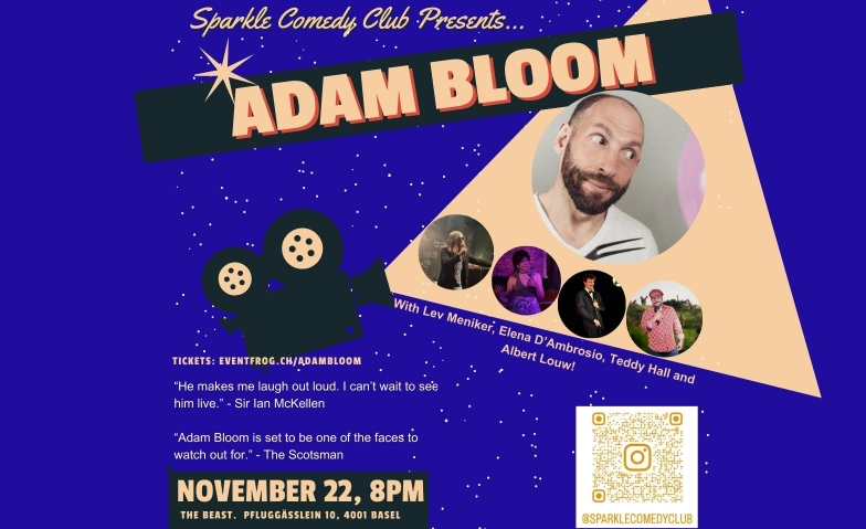 Adam Bloom - Comedy at The Beast! The Beast Basel Comedy Club, Pfluggässlein 10, 4001 Basel Billets