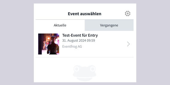 2 Entry Event auswählen