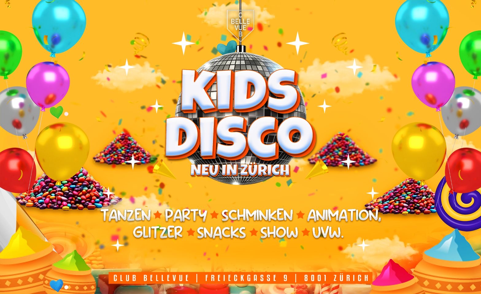 Event-Image for 'KIDS PARTY - @ CLUB BELLEVUE (STRENG LIMITIERTE PLÄTZE)'