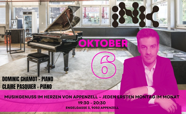 Ein Fl&uuml;gel, vier H&auml;nde mit Star Pianist Dominic Chamot! Tickets
