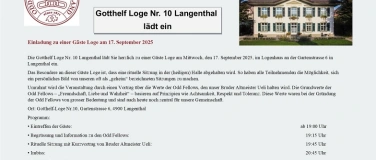 Event-Image for 'Gäste Loge, 17. September 2025'