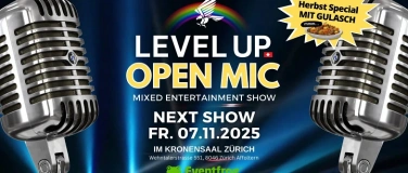 Event-Image for 'Level Up Open Mic Show Zürich Mixed Show Musik & Comedy'