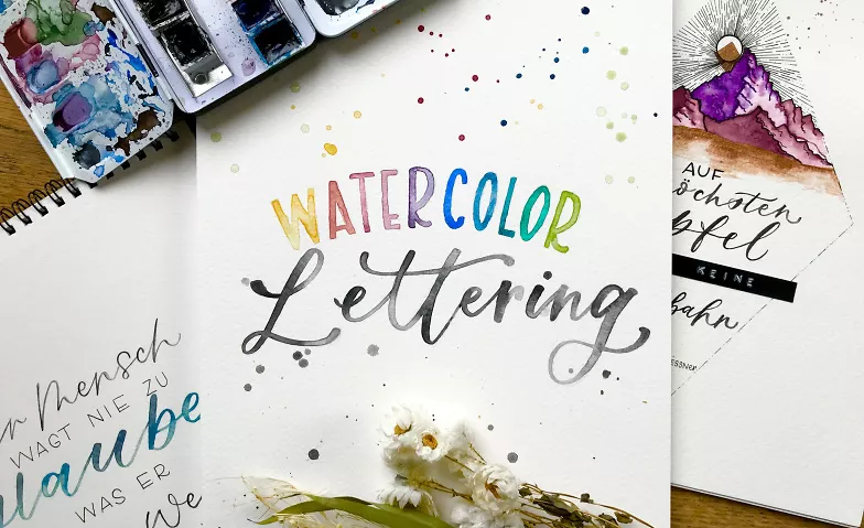 Handlettering mit Wasserfarbe Letteria Aarau Billets