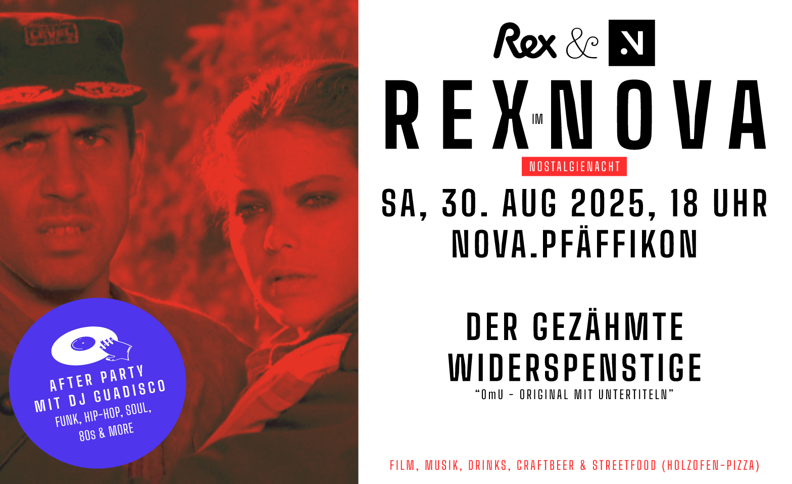 REX im NOVA. - Nostalgienacht - Der gezähmte Widerspenstige NOVA.Theater, Pfäffikon Tickets