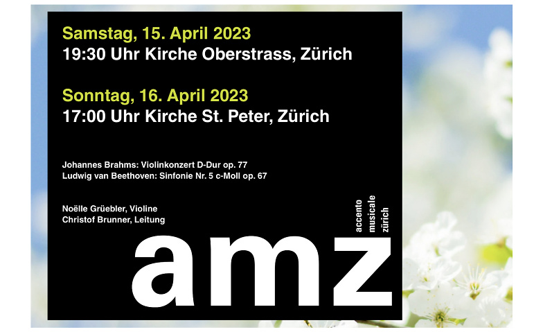 Accento musicale - Frühlingskonzert zum 80-Jahr Jubiläum Kirche Oberstrass, Stapferstrasse 58, 8006 Zürich Tickets