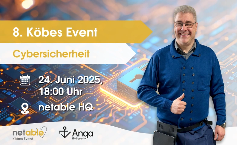 8. netable Köbes Event – “Cybersicherheit“ net|able V. Frank, Albert-Einstein-Straße 18, 50226 Frechen Tickets