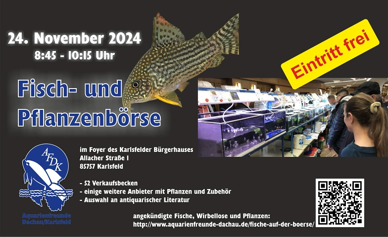 Fisch &ndash; und Pflanzenb&ouml;rse Aquarienfreunde Dachau/Karlsfeld ${singleEventLocation} Billets