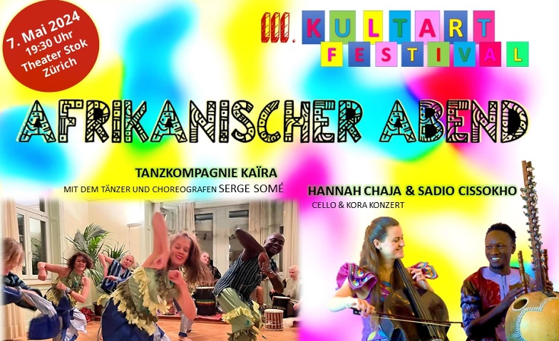 Afrikanischer Abend: Tanzkompagnie KA&Iuml;RA &amp; CelloKoraKonzert ${singleEventLocation} Billets