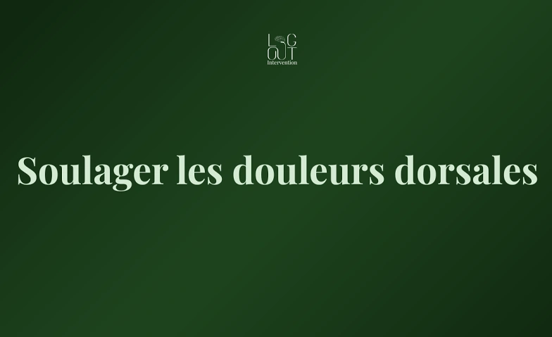 Soulager les douleurs dorsales