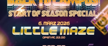 Event-Image for 'Back to Campus! 90s & 2000er Plus Party! w/ Little Maze'
