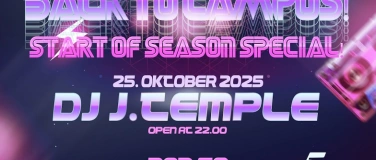 Event-Image for 'Back to Campus! 90s 2000er plus Party! w/ J.Temple'