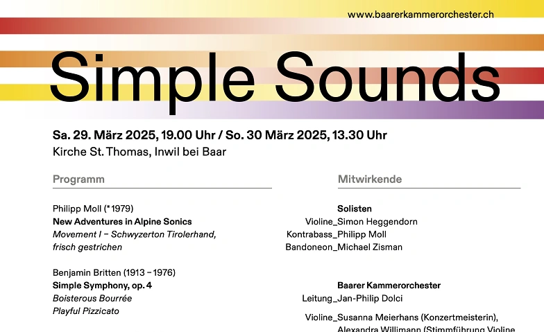 Baarer Kammerorchester - Simple Sounds Billets