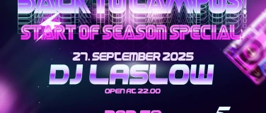 Event-Image for 'Back to Campus! 90s 2000er Start of Season Special! w/ DJ L'