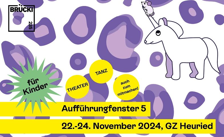 Event-Image for 'BRÜCKI 235 Aufführungsfenster für junges Publikum GZ Heuried'