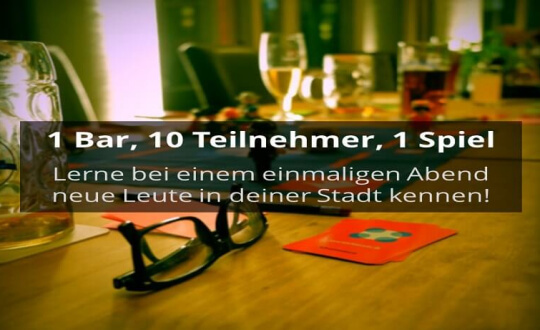 1 Bar, 10 Teilnehmer, 1 Spiel - Socialmatch (20-35 Jahre) the niu Cobbles, Friedrichstraße 43, 45128 Essen Tickets
