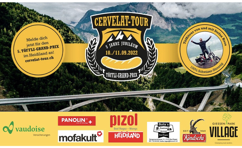 Cervelat - Töffli - Tour - Jubiläum Pizolbahnen Bad Ragaz, Loisstrasse 50, 7310 Bad Ragaz Tickets